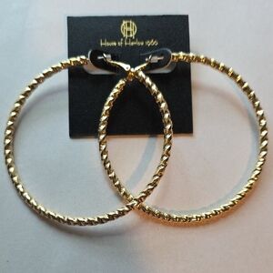 🆕️ House of Harlow Twisted Hoop Earrings NWT